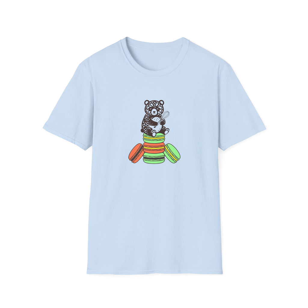 Colorful Macaron Bear Graphic T-Shirt