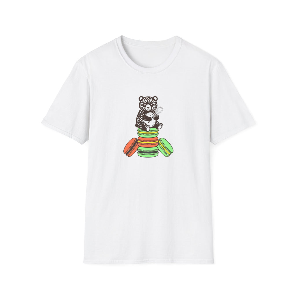 Colorful Macaron Bear Graphic T-Shirt