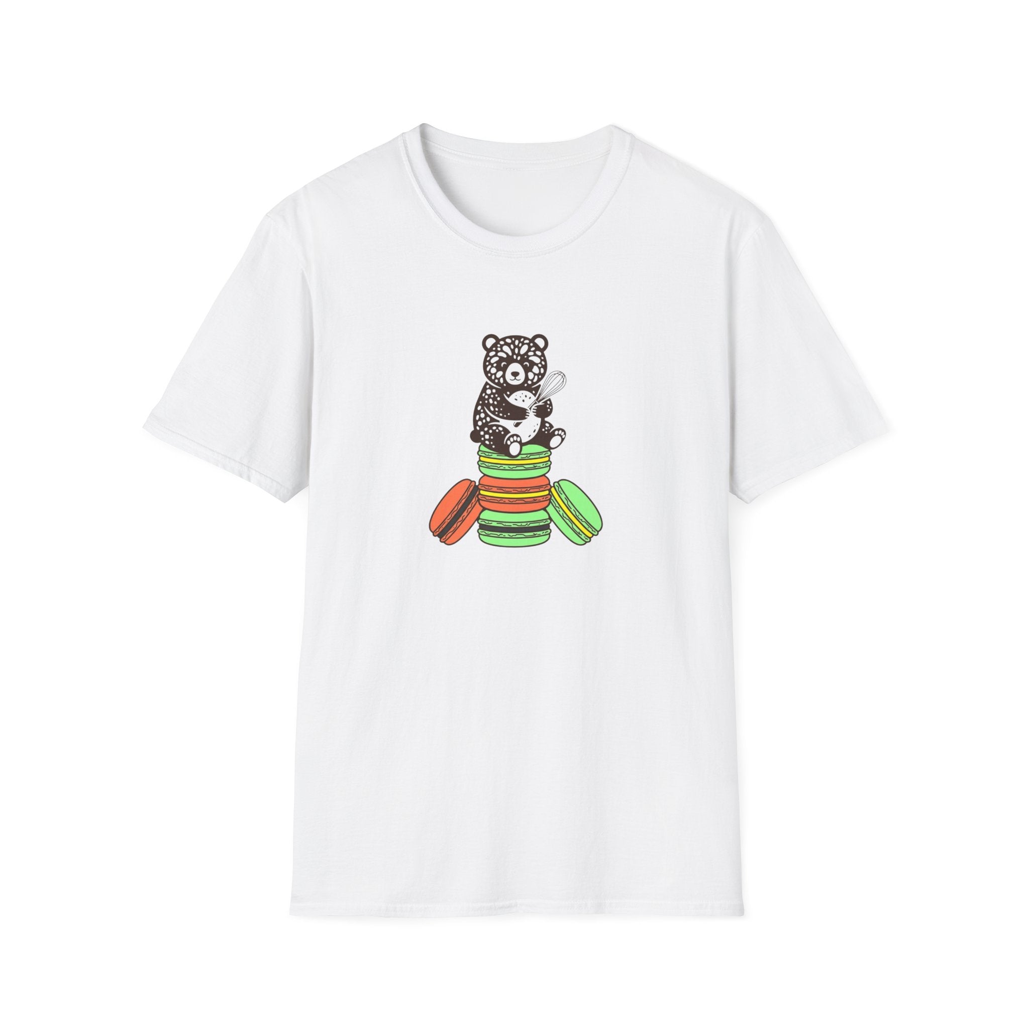 Colorful Macaron Bear Graphic T-Shirt