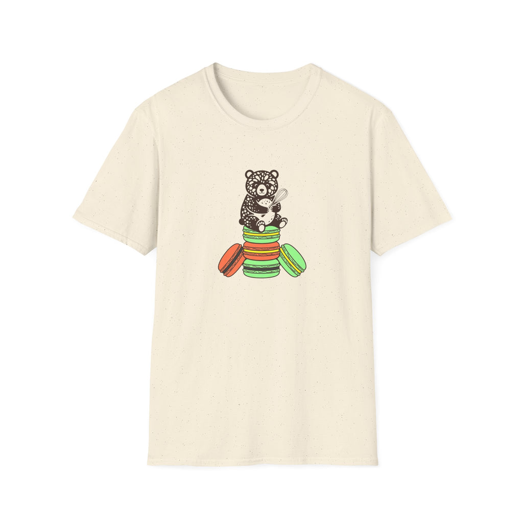 Colorful Macaron Bear Graphic T-Shirt