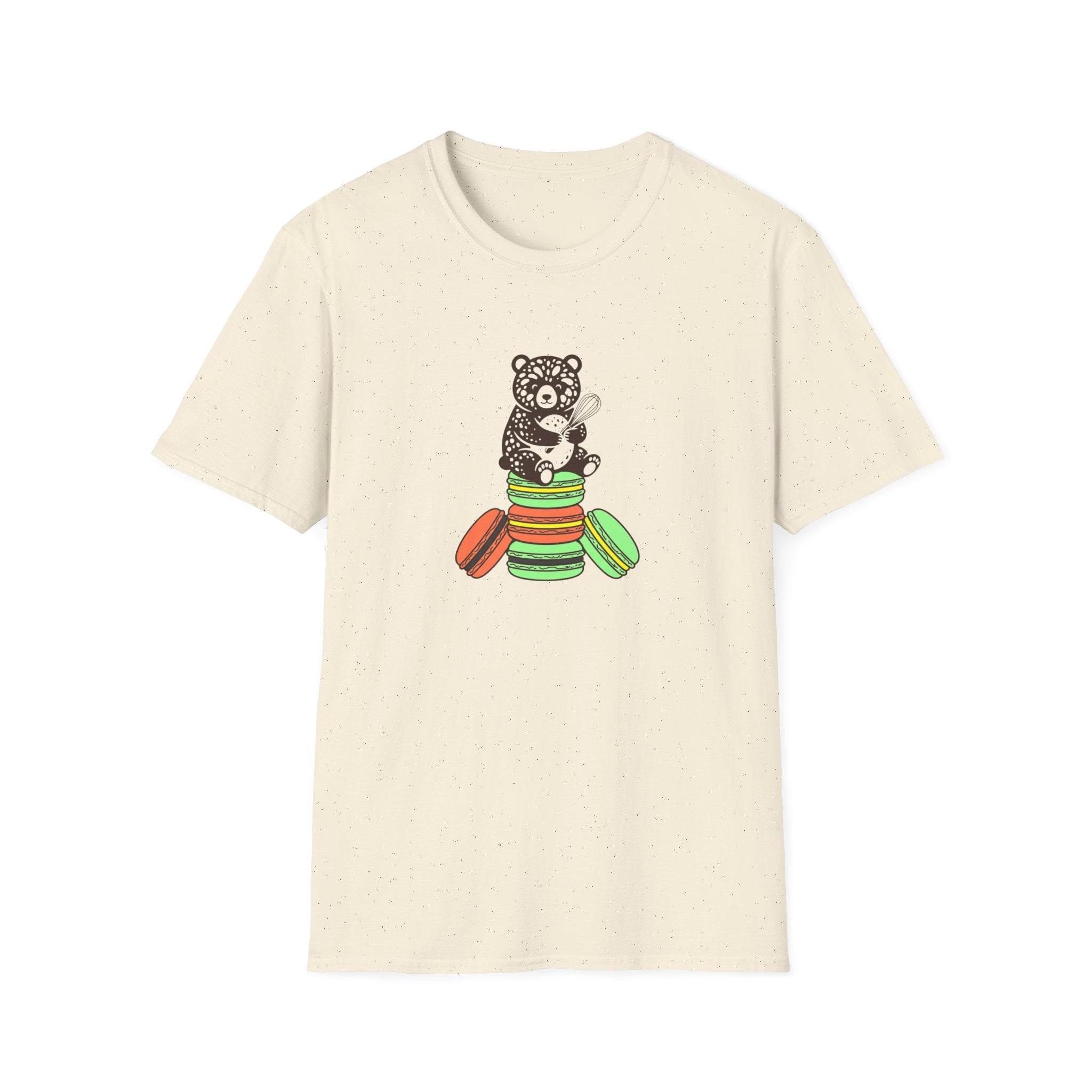 Colorful Macaron Bear Graphic T-Shirt