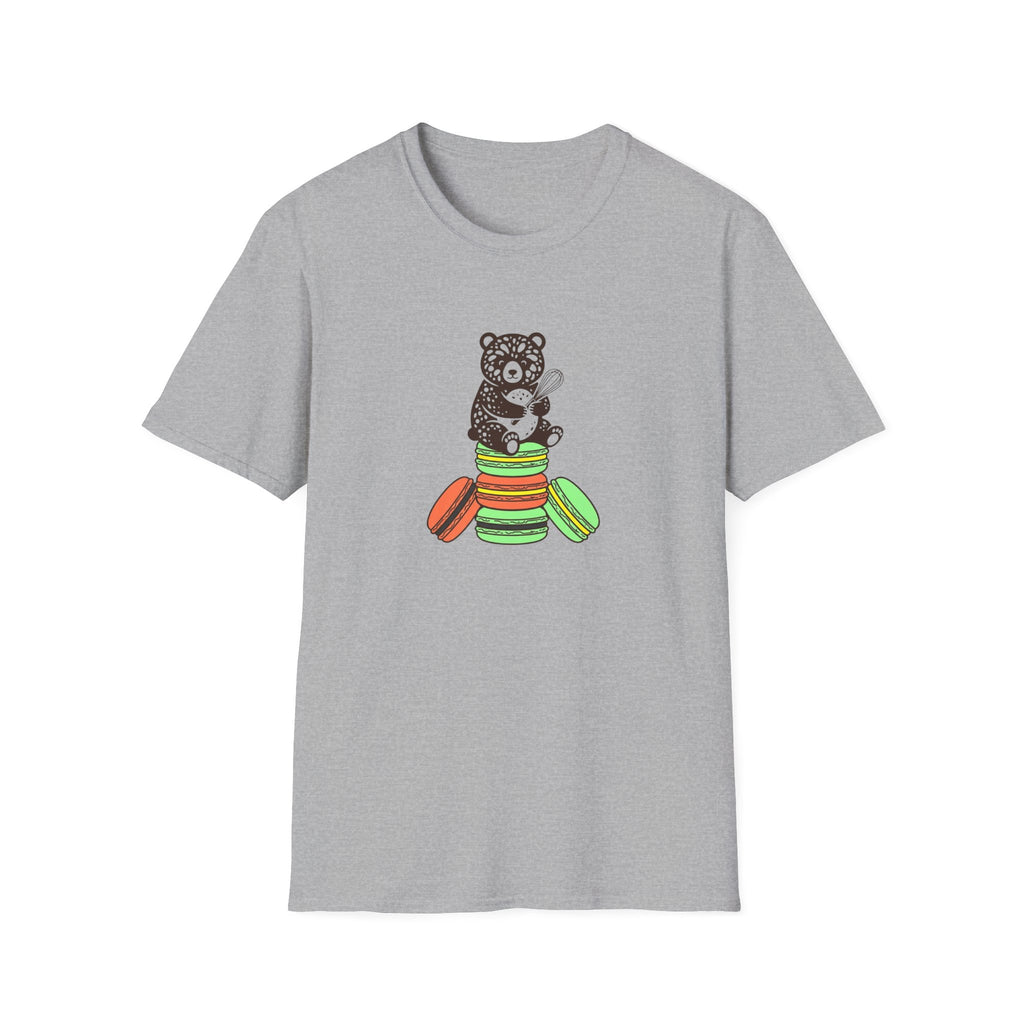 Colorful Macaron Bear Graphic T-Shirt