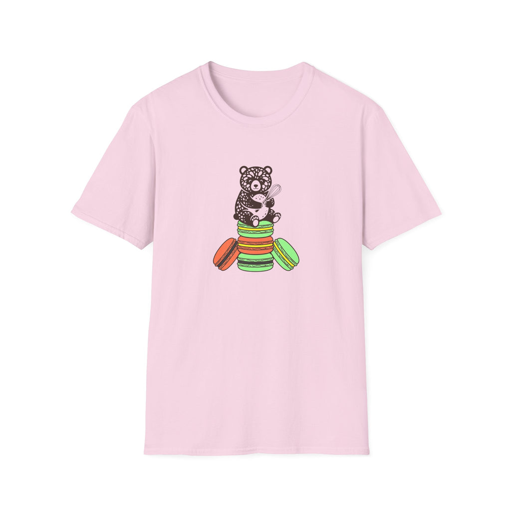 Colorful Macaron Bear Graphic T-Shirt